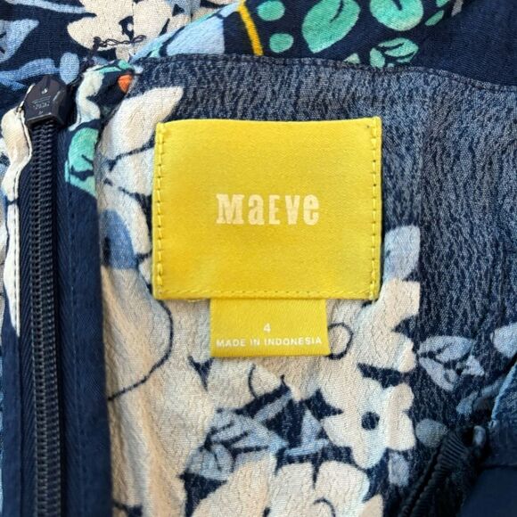 Maeve Anthropologie blue floral sundress size 4 - Picture 3 of 8